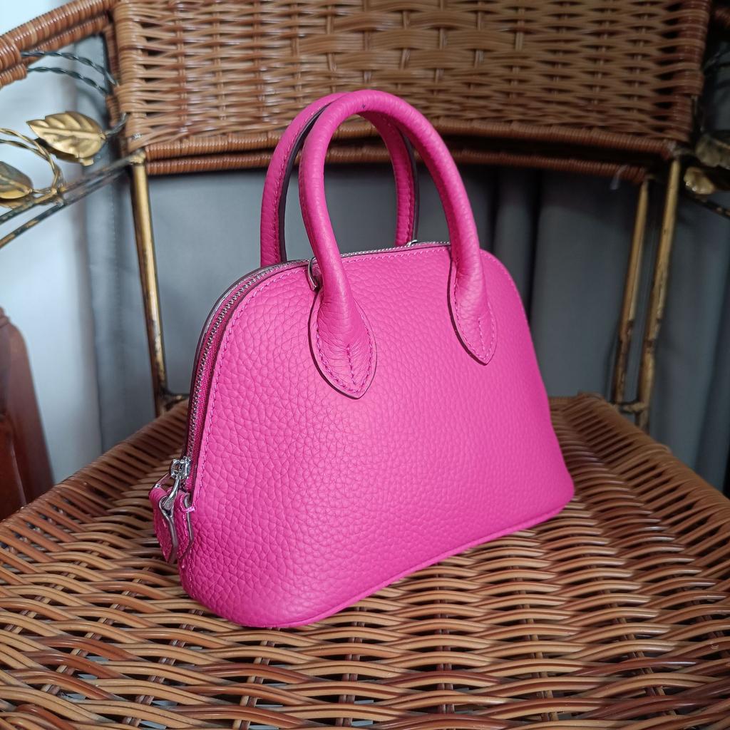 Handheld Crossbody Bowling Bag Neue Bolide Bag Reißverschluss Mini Head Leder Umhängetasche Klassische Shell Bag