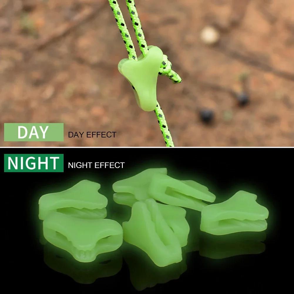 10/20PCS Tent Rope Fastener Adjuster Outdoor Camping Triangle Non-Slip Hiking Rope Buckles Stopper Tools Adjust Rope Accessories