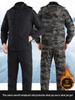 Men's Fleece-Lined Winter Workwear Set: Durable, Dirt-Resistant, Cold-Proof Clothing for Outdoor Construction.