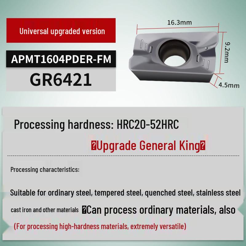 APMT1604PDER R0.8 Cermet CNC Milling Cutter Blade 1135 Machining Center Tool Head