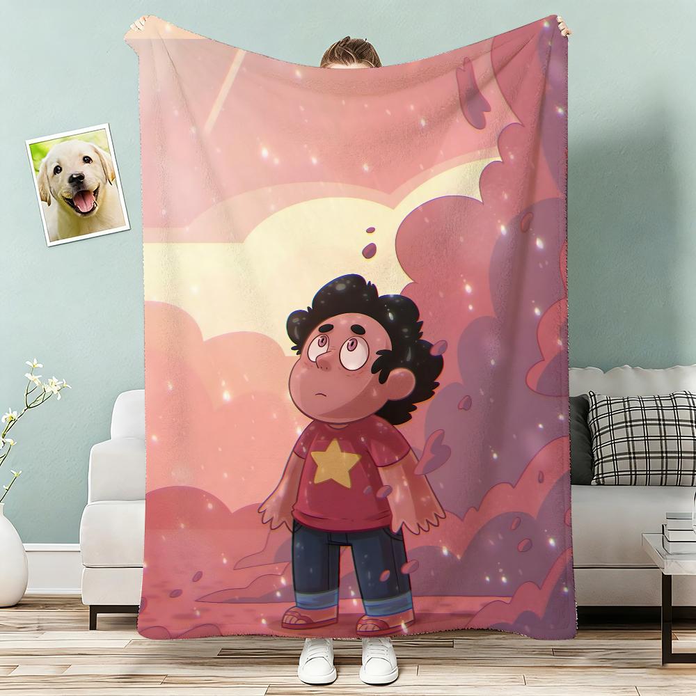 Steven Universe Retro Kraft Throw Lightweight G Flannel Blanket Soft Skinfriendly for Summer Cooling