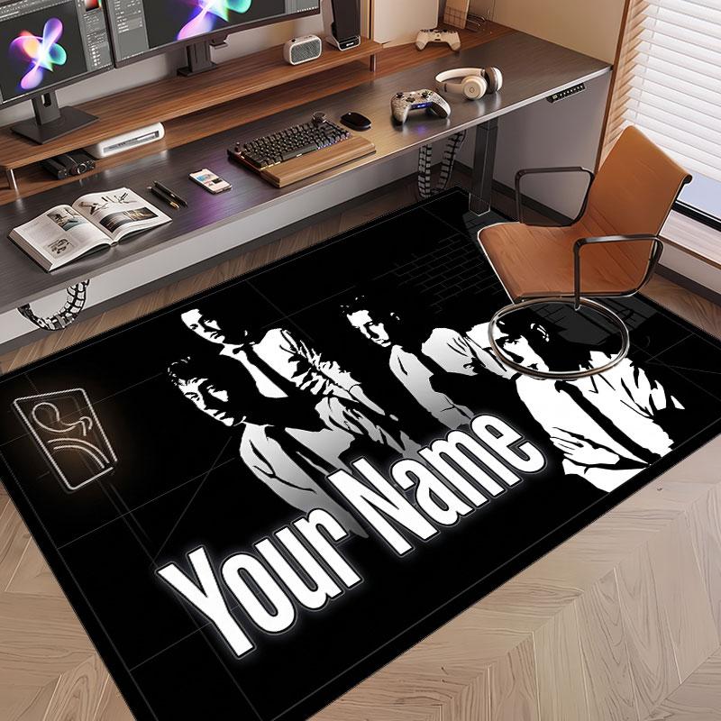 Custom Name Crystal Velvet Rug,Arctic Monkeys Comfortable Anti Slip Floor Mat For Room Decoration