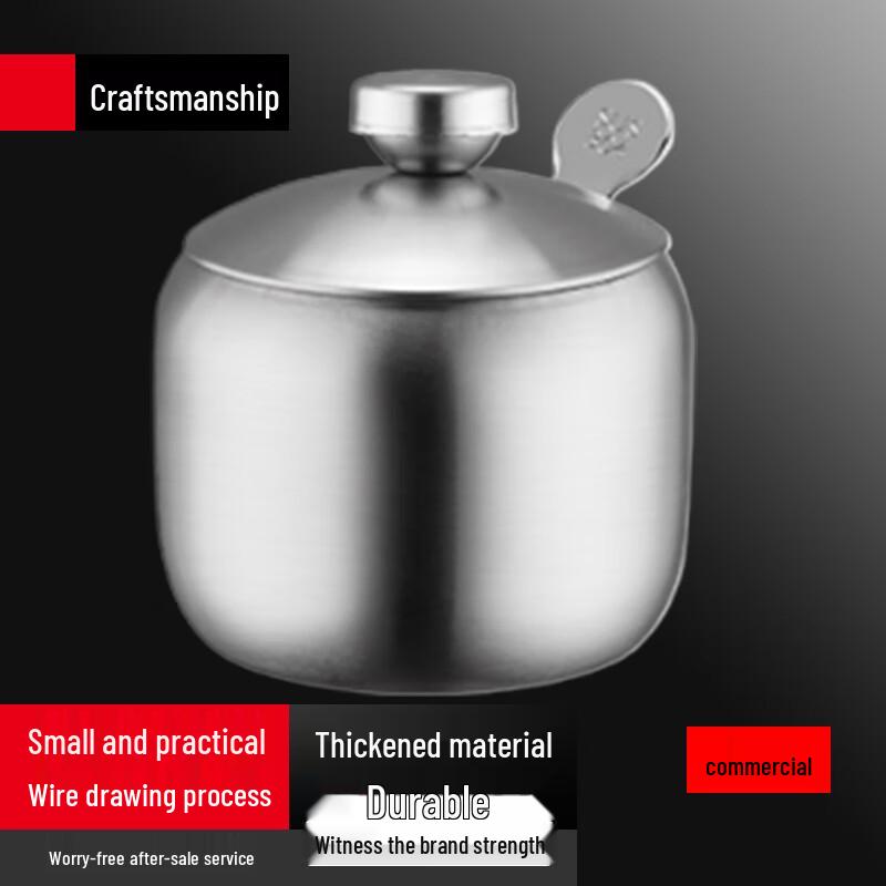 Gewürzglas mit Löffel aus gebürstetem Edelstahl, 10er-Pack