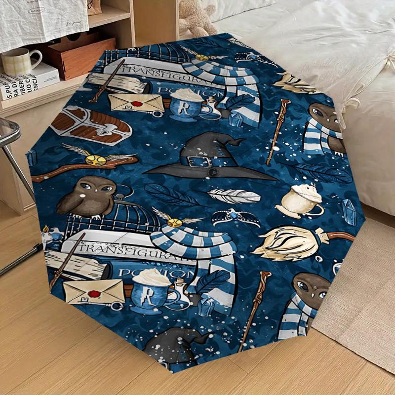 1PC Harry Potter, Spells Umbrella-8-Rib Reinforced, Automatic Open, Lightweight & Durable, Cute Fashion Accessory for Outdoor, D2627