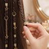 32Pcs Dreadlock Hair Accessories, Hip-hop Style Hair Charms, Star Chain Pendants Hair Beads Rings for Styling Daily Festivals Parties