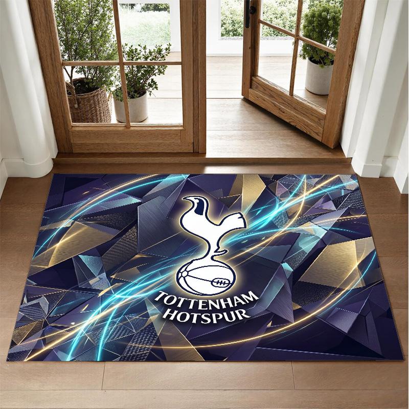 Tottenham Hotspur Design Crystal Velvet Rug Soft Decorative Mat for Bedroom Entrance