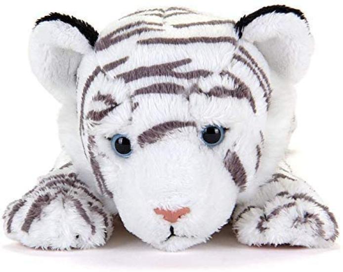 Carolata White Tiger Plush Toy Realistic Animal Toy Doll Gift Present Birthday Christmas Present (Nestling Series/Soft Touch) (Twice Tested) /