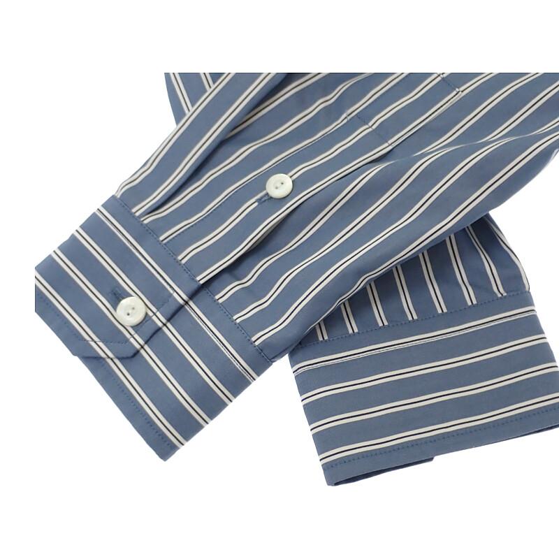 Gucci 814715 46 Long Sleeve Shirt Blue Cotton Mens