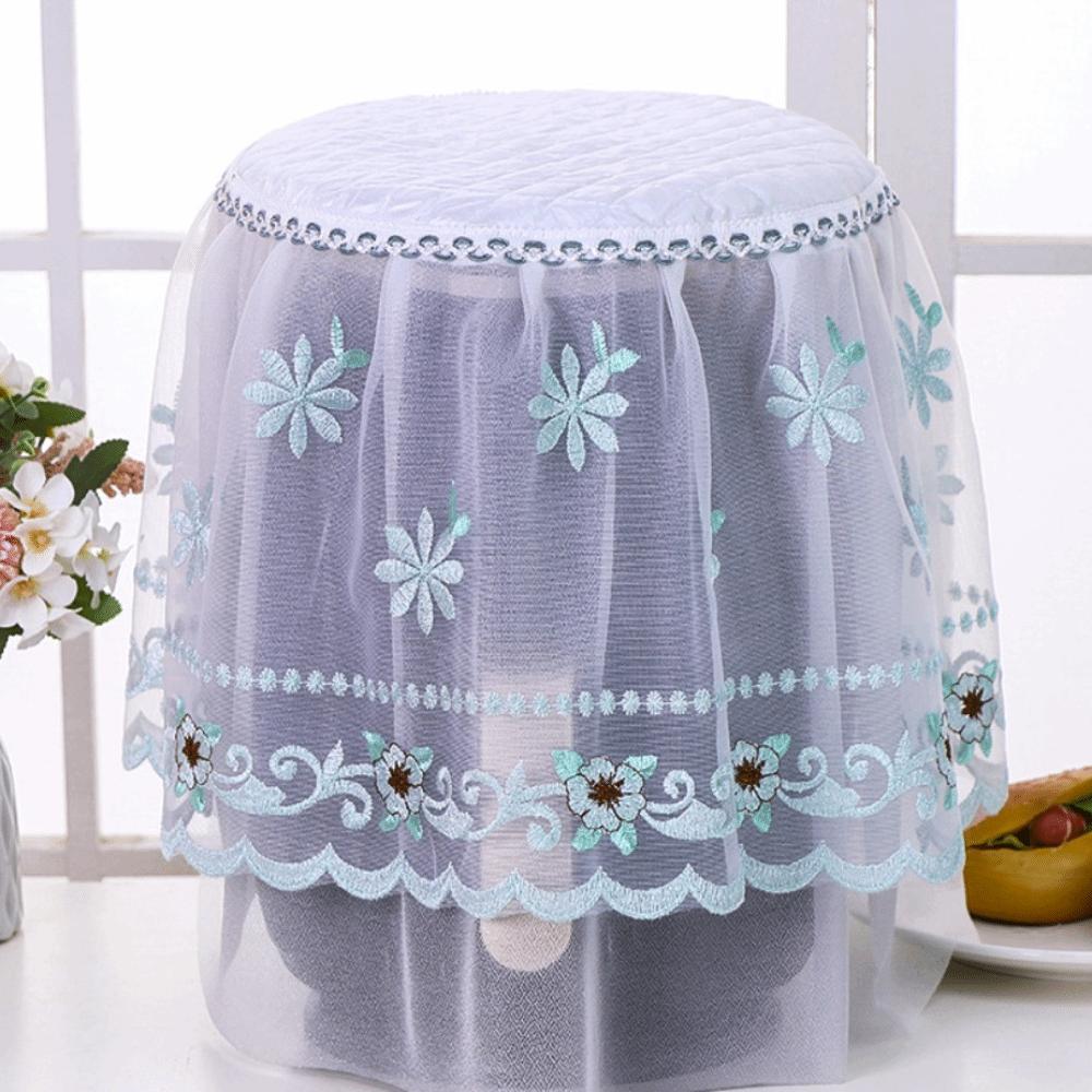

Pastoral Lace Air Fryer Dust Cover Embroidery Appliances Dustproof Cover Rice Cooker Plum Blossom-4