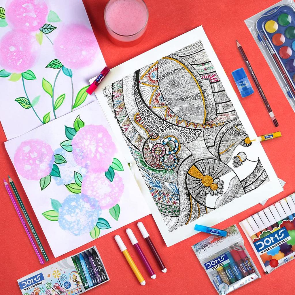 DOMS Painting Kit Pack of 1 8 Items Creative Art Set for Kids Artists, Office & School Works Multicolour Gift Kit