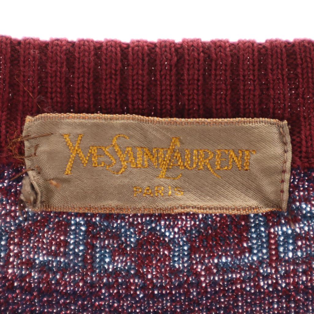 Yves Saint Laurent 90s Old Overall Handle Long Sleeve Sweater S Knit Women Used