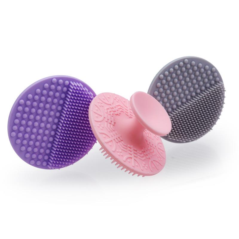 Silicone Suction Cup Bath Brush: Baby Shampoo & Facial Exfoliating Massage Tool