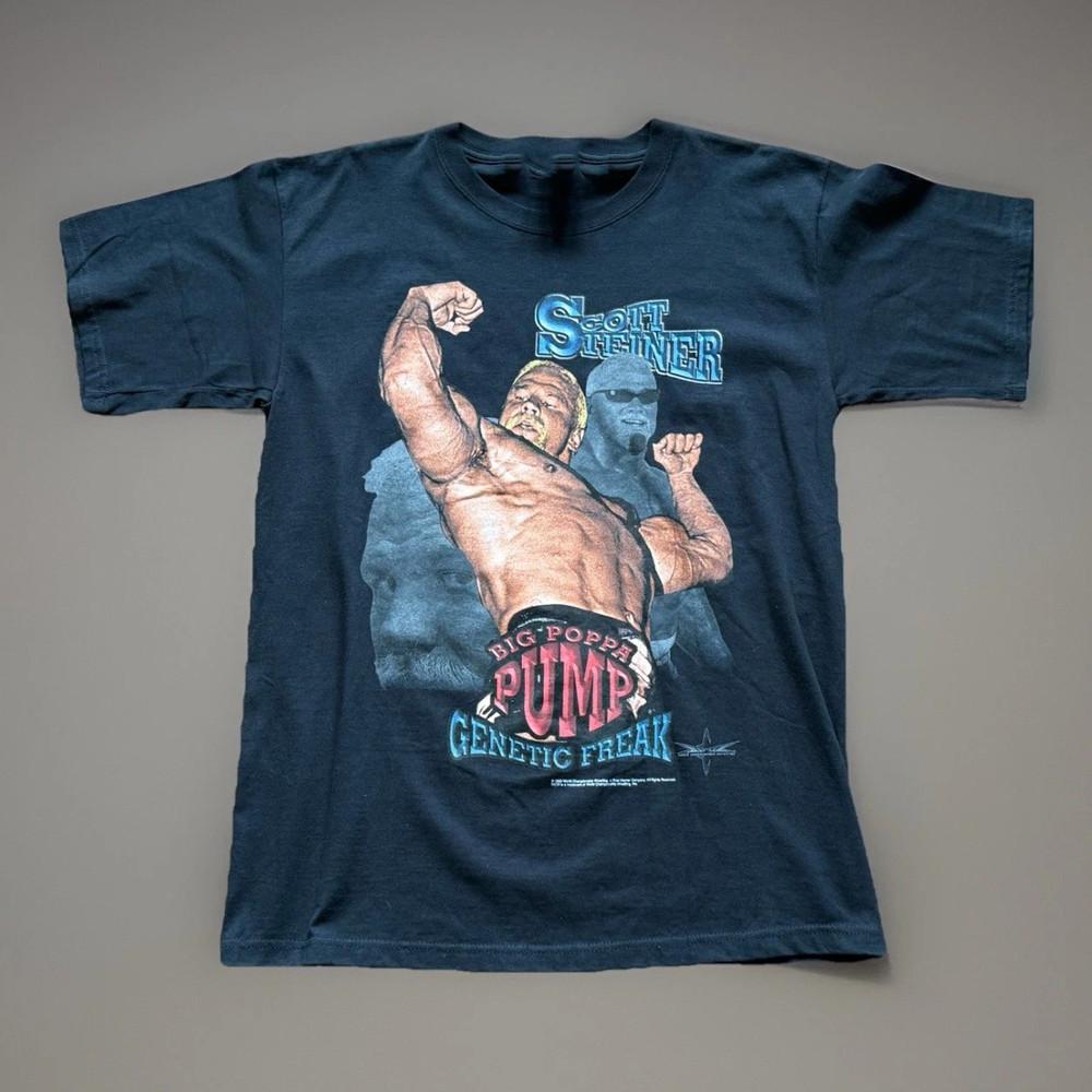 

Винтажная футболка WCW Big Poppa Pump Scott Steiner Размер Унисекс XXXXL
