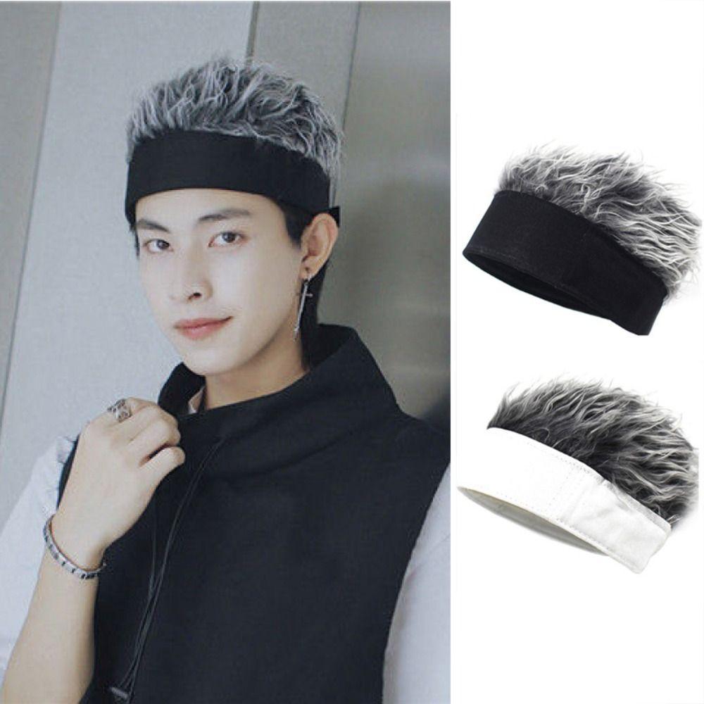 

Breathable Women Unisex Adult Fake Hair Hat Camouflage Hat Wigs Beanie Wig Hat Fun Short Hair Caps