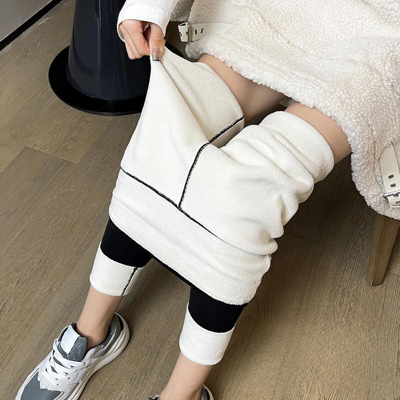 

DIMANAF 2024 Women Leggings Black Elastic Waist High Autumn Winter Warm Thicken One Size чёрный