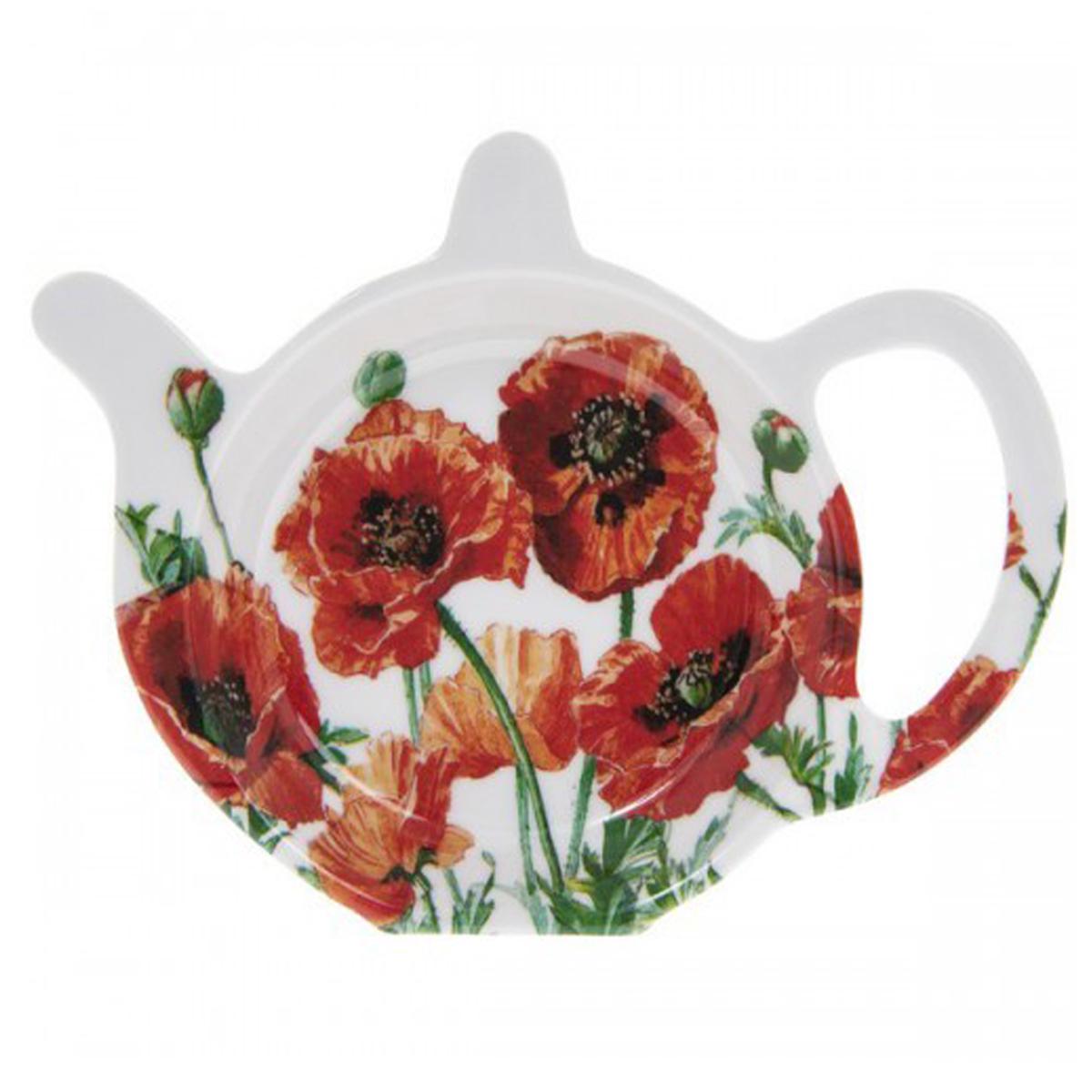 

Les Trésors De Lily [Q7378] - Красно-белая подставка для сумки Poppies - 12x9. 8 см