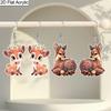 Christmas Gift Acrylic Women Fashionable Drop Earrings, Cute Deer Shape Design Earrings Jewelry for Women's Daily Wear and Holiday Party Wear