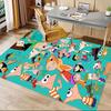 Phineas Ferb Characters Carpet For Playroom Bedroom Living Room Sofa Home Decorkids Game Area Rug Nonslip Floor Mat