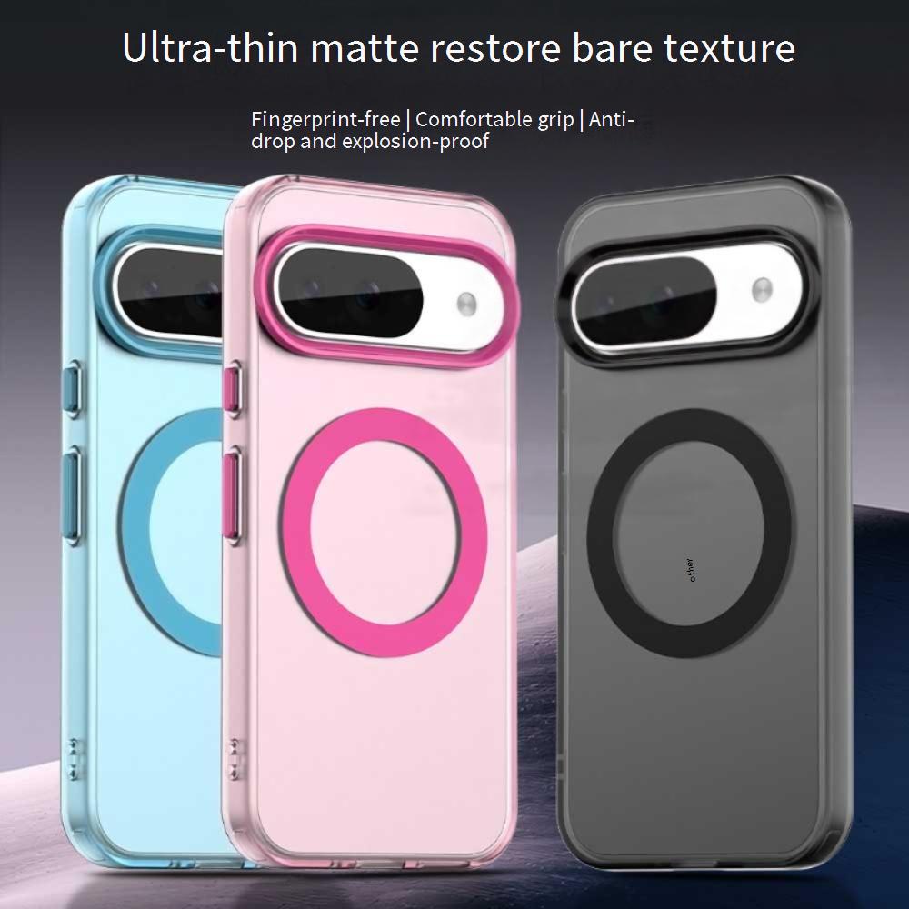 Magsafe Matte Phone Case For Google Pixel 9 9 Pro 9 Pro XL 9a Protective Case Magnetic Wireless Charging Shockproof Back Cover