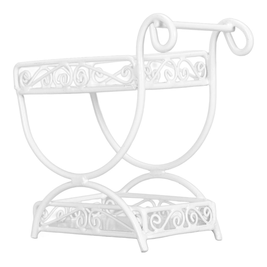1: 12 Miniature Garden Cart Exquisite Details Metal Flower Cart Ornaments Accessory
