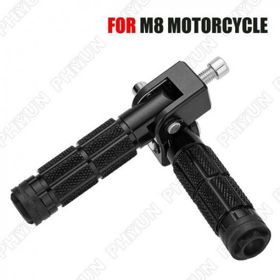 1Pair Rear Set Passengers Footrest M8 90 Degrees Foldable For BMW Honda Kawasaki