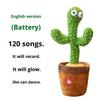 Custom Talking Twisting Dancing Cactus Musical Plant Enchanting Flower Soft Plush Toy 30cm Unisex Christmas Infants Toddlers