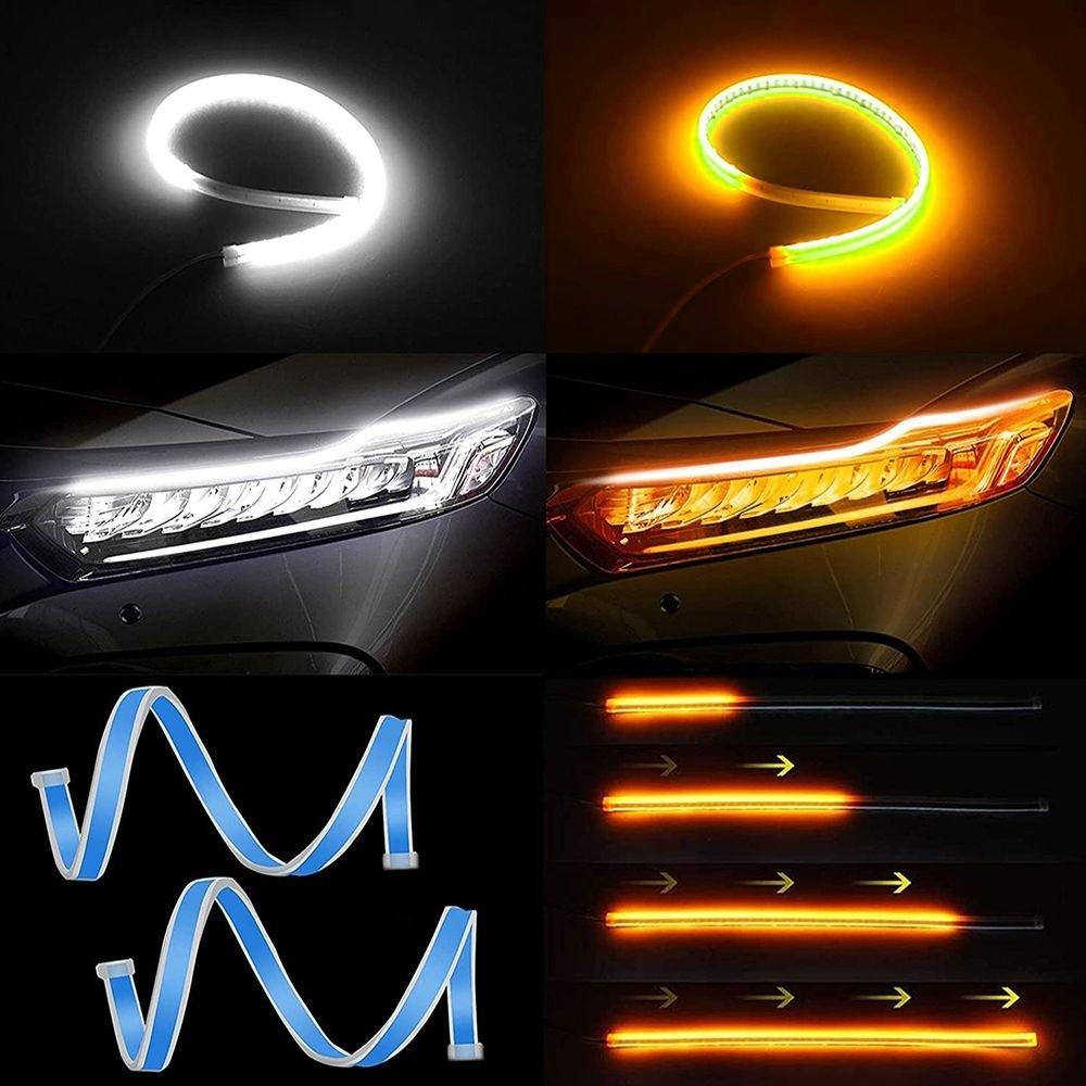 DRL FLEX LED Daytime Running Lights + Flowing Direction, External 2pcs 12V, Off-Road