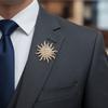 Sunflower Suit Lapel Pin Metal Men Brooch Vintage Fashion Suit Collar Pin  Collar Decoration