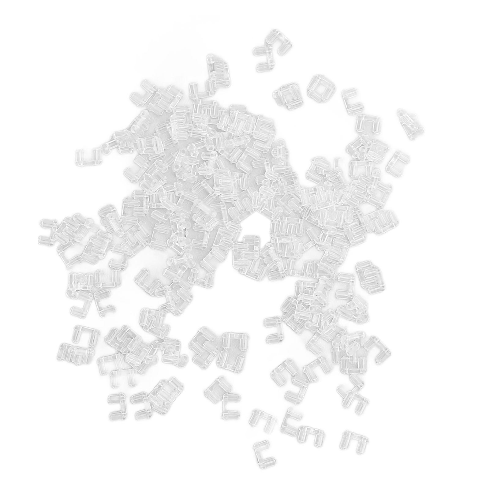 

200 Pcs Rimless Glasses Compression Sleeve Clear Plastic Fixing Accessories Tools Rimless Frames