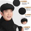 Hat Men's Winter Man Warm Ear Protector Thickened Forward Hat Grandpa Windproof Cap