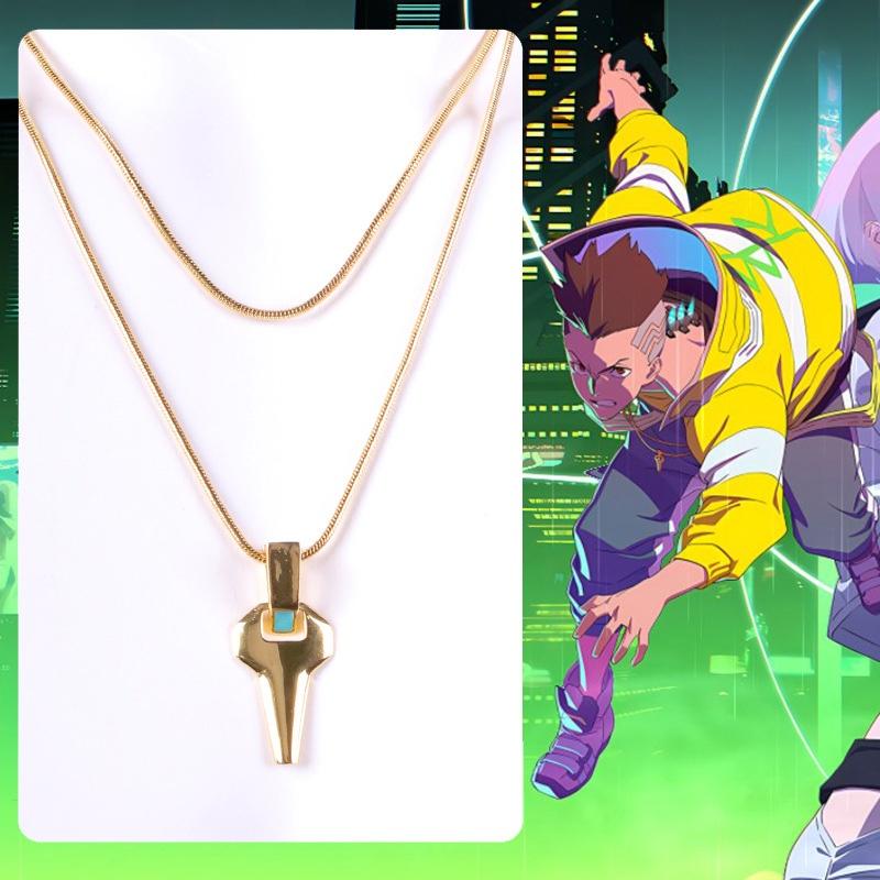 Trendy Cyberpunk Edge Runner Davia Styl Náhrdelník