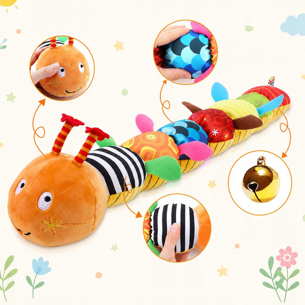 [PACZB] Sensory toy for babies plush anti-stress caterpillar Z3490