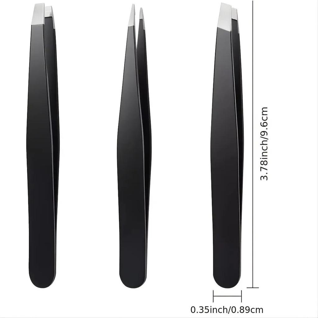 Tweezers Set 3-4pcs Stainless Steel Eyebrow Precision Sharp Tip Tweezers for Body Ingrown and Facial Hair Removal