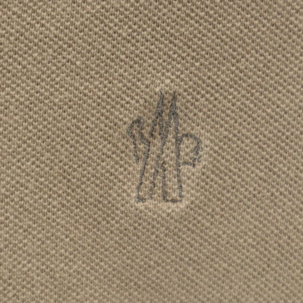 Moncler Short Sleeve Skipper Polo Shirt XS Beige Fawn Women Used