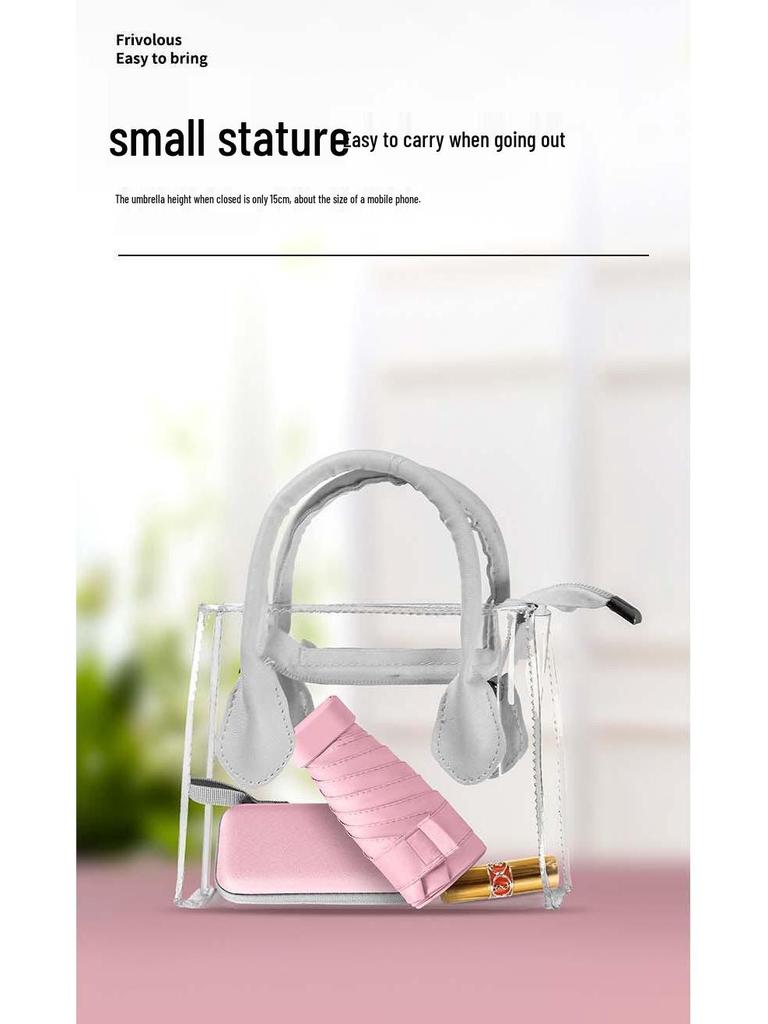 Women's UV Protection Foldable Sunshade Umbrella - Compact, Dual-Use for Sun & Rain