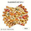 4pcs/6pcs Placemat, Autumn Harvest Sunflower Fall Decorative Mats for Dining Table, Party Kitchen Fall Decor