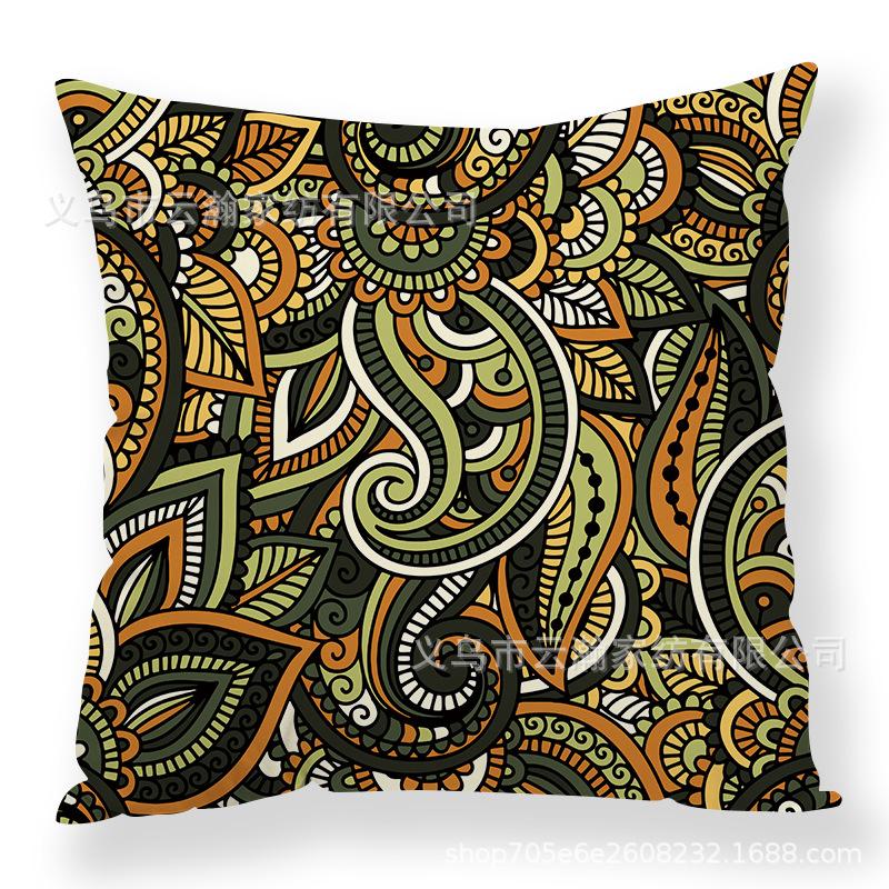 Art Flower Pillow Creative Car Sofa Cushion Digital Print Pillow Cover