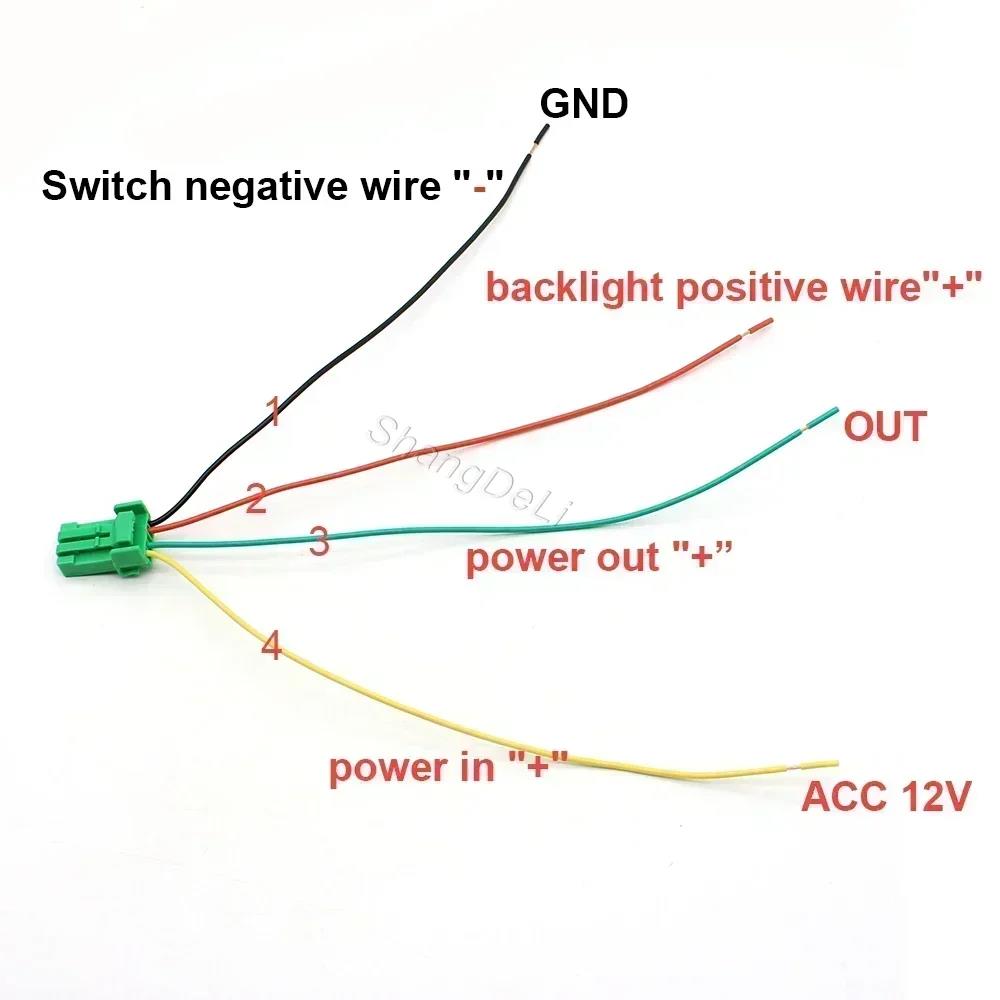 1Pc Car DRL LED Power on Off Front Fog Lamp Spotlights Switch Button with Connecting Wire for ISUZU D-MAX 2021 2022 2023