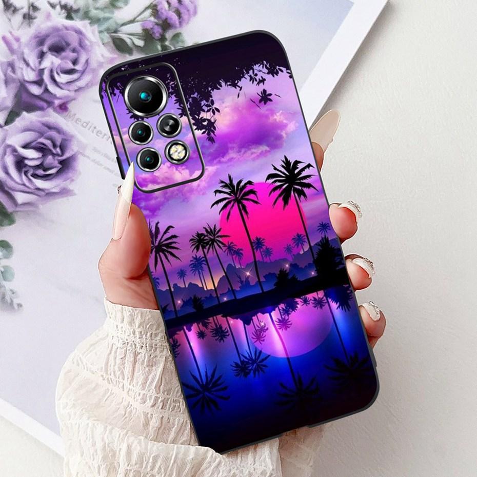 New Design Phone Case For Infinix Note 11 Pro 11S X697 X698 X663 Black Silicone Soft Back Cover For Infinix Note11 11S 11Pro