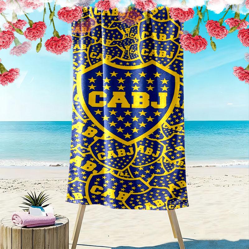 Boca Juniors Print Strandtuch, Großes Weiches Schnelltrocknendes Handtuch für Strand Camping Schwimmen