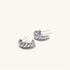 14K Gold European-Style C-Shaped Croissant Earrings for Women