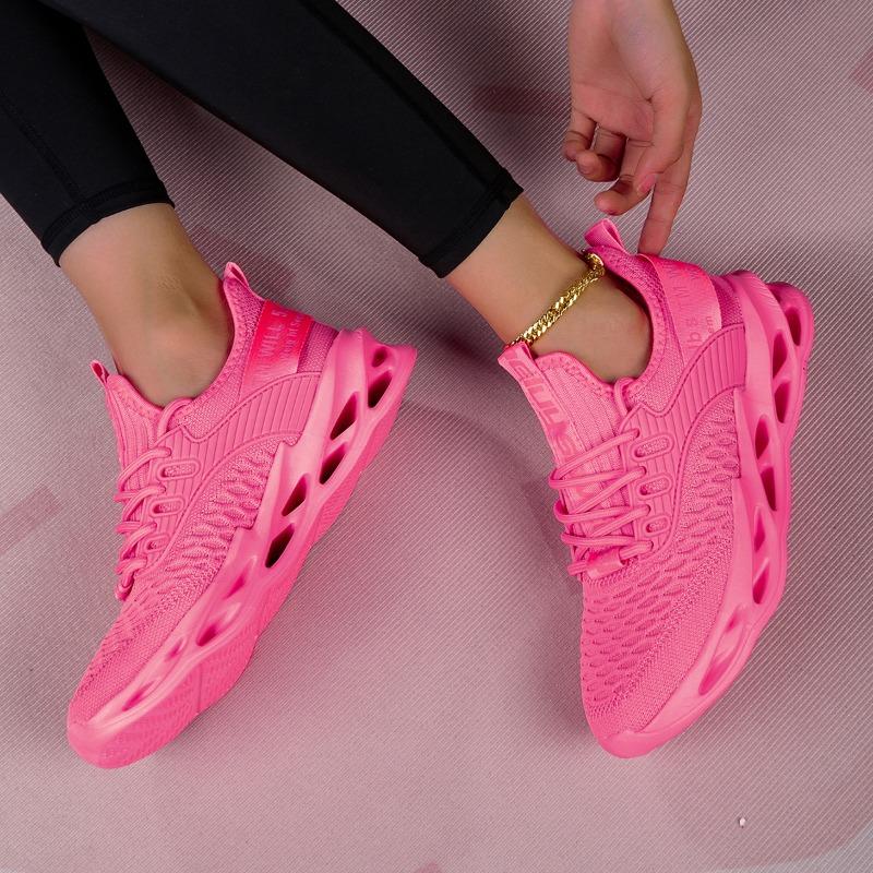 Women's/Men's Sneakers Large Size Lightweight Sports Shoes Flyweave Fitness Jogging Shoes Outdoor Sports Shoes