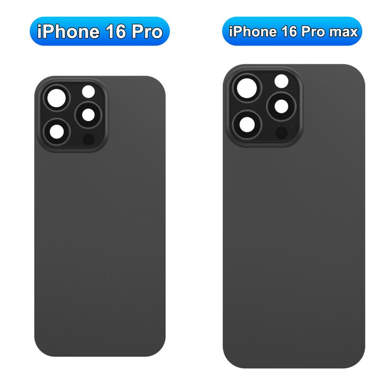 Para iPhone 16 Pro Panel Trasero de Cristal Tapa de Batería Piezas de Repuesto Carcasa Trasera con Lente de Cámara para iPhone 16Pro Max