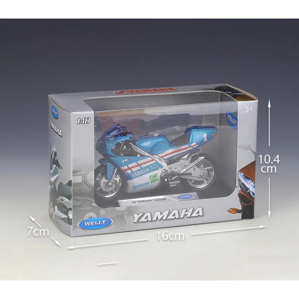 Welly 1/18 1994 Yamaha TZ250M Alloy Off Road Motorcycle Model Diecast Metal Static Collection Children Toy Car Wehicles Gifts