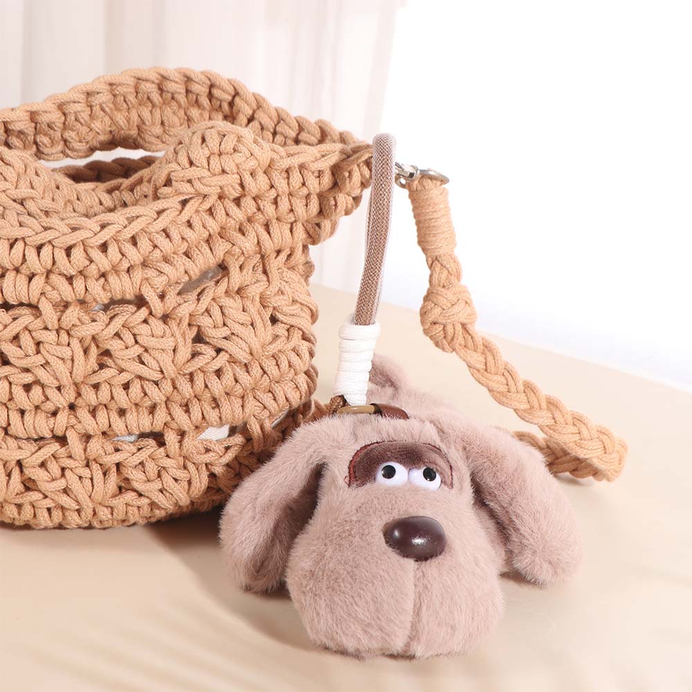 Lifelike Big Eared Dog Keychain Fluffy Puppy Plush Doll Keychain Jewelry Accessories