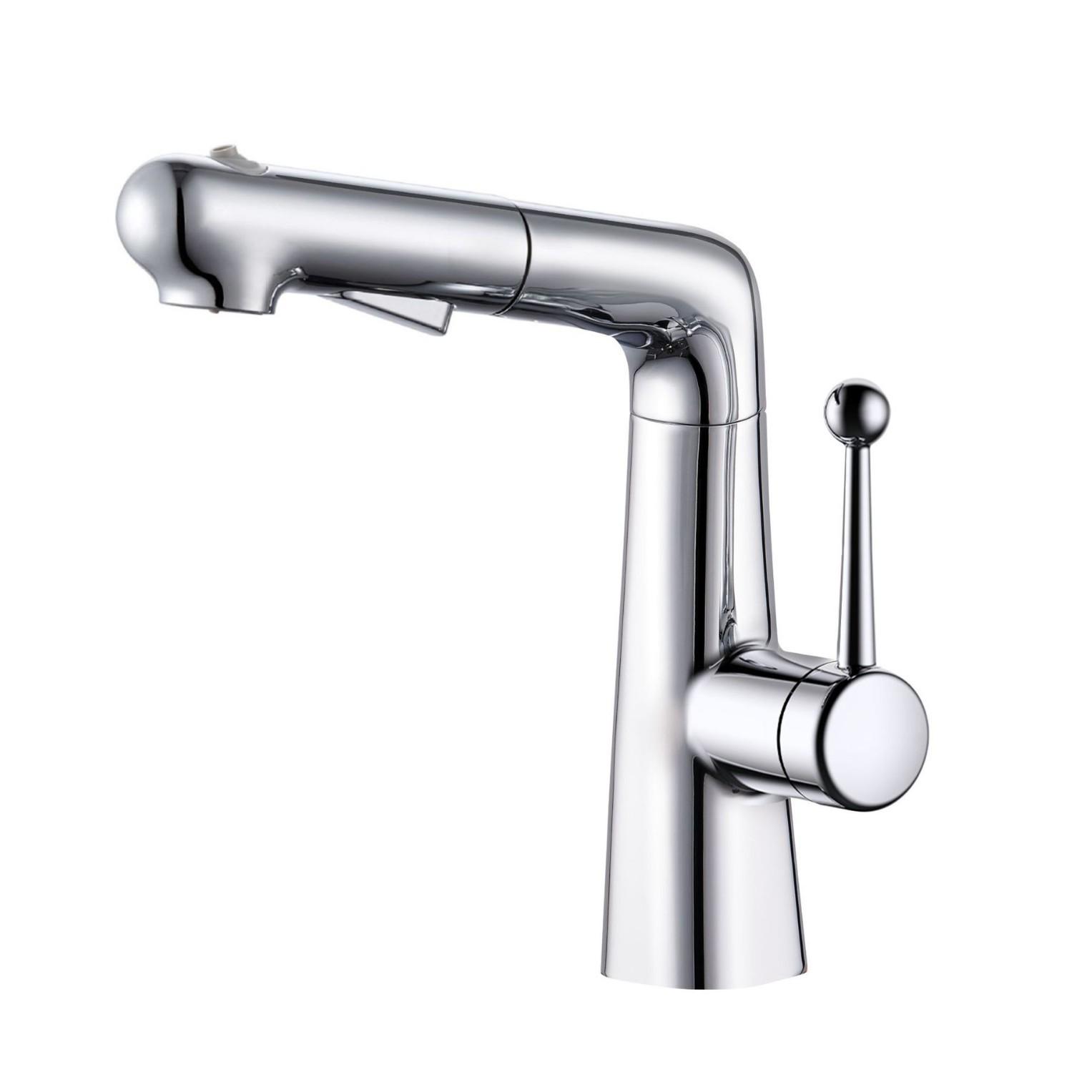 Медный дофаминовый многофункциональный выдвижной смеситель для ванной для раковины (Холодный горячий)