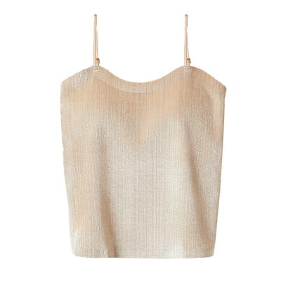 Summer Ice Silk Beauty Back Small Suspenders with Chest Pad One Cup Women with A Bottom Vest Wrapped Chest A Line Around The Chest