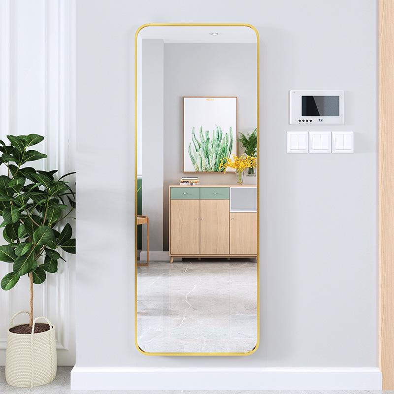 Full-Length Floor-Standing Wall-Mounted Dressing Mirror for Bedroom or Living Room.