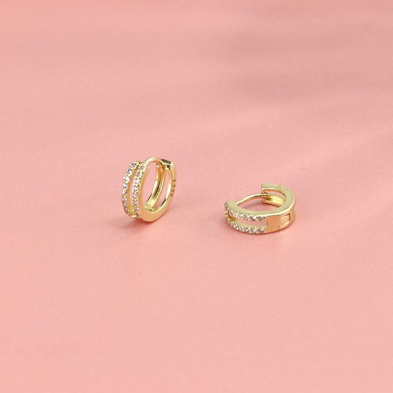 Double Layer Silver Ear Cuff Simple Elegant Niche Minimalist Earrings Fine Hoop Earings