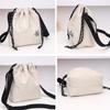 Lightweight Nylon Bucket Bag Large Capacity Crossbody Bag Simple Drawstring Shoulder Bag  Girl